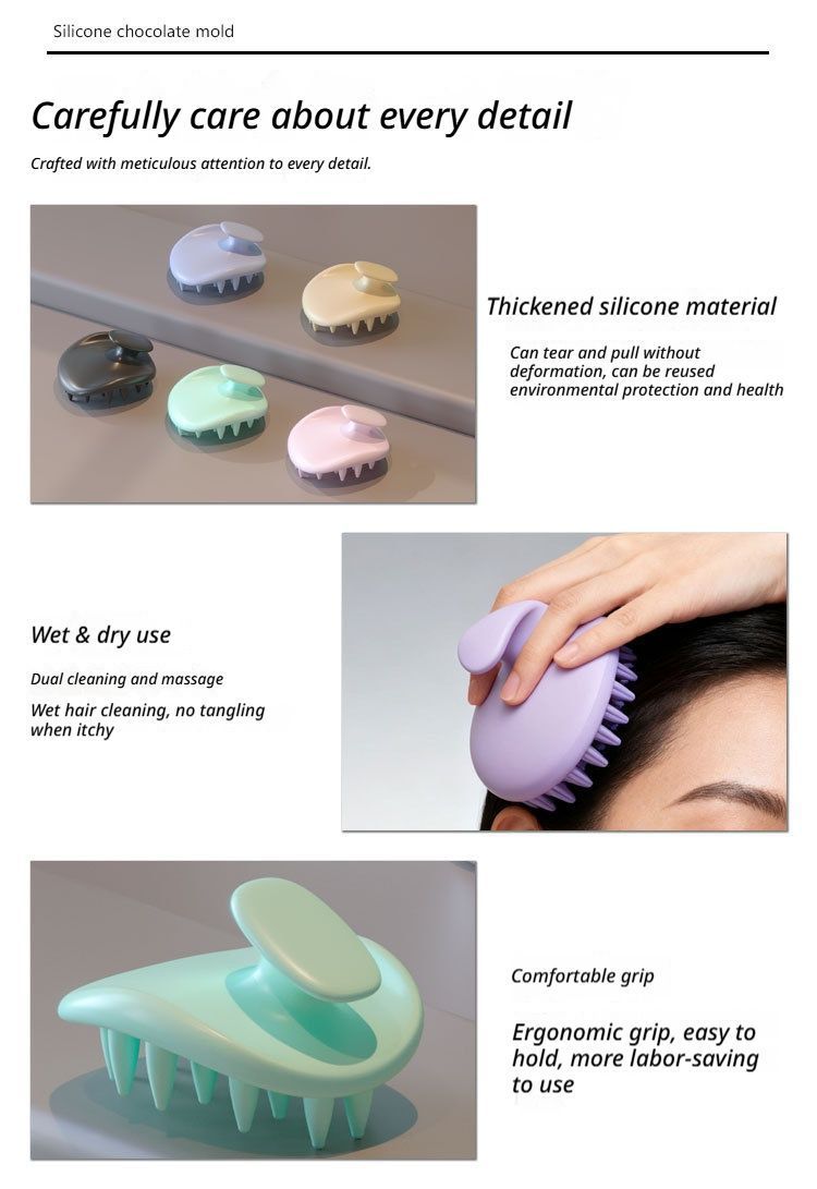 Scalp Massage Shampoo Brush-Light purple