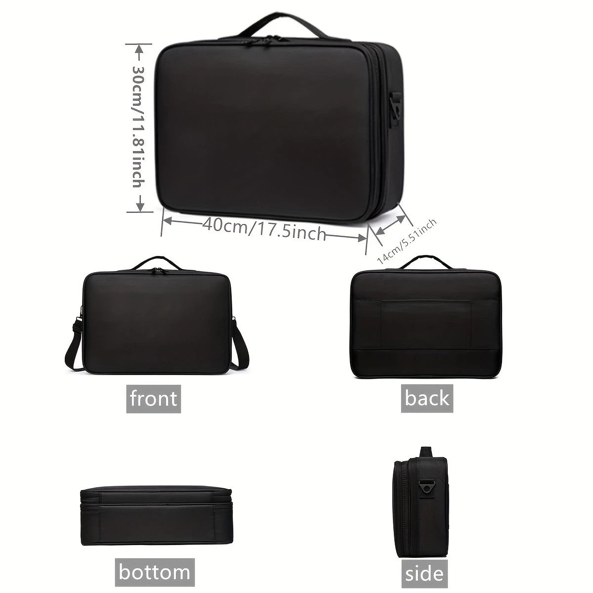 Professional Makeup Case: Flexible Zoning, Triple-tier Capacity, Your Hassle-free Travel Storage Partner.
