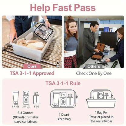 2PCS Fashionable PVC makeup bag, large capacity and easy to clean, with zipper closure. Ideal for travel and daily use, a high-quality storage choice.
