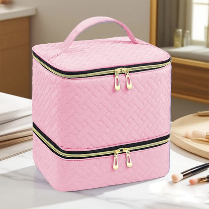 purple  Double‑layer woven storage, scientifically organized with large capacity—Professional Nail Tool Carry‑on Bag, keeping tools perfectly ordered.