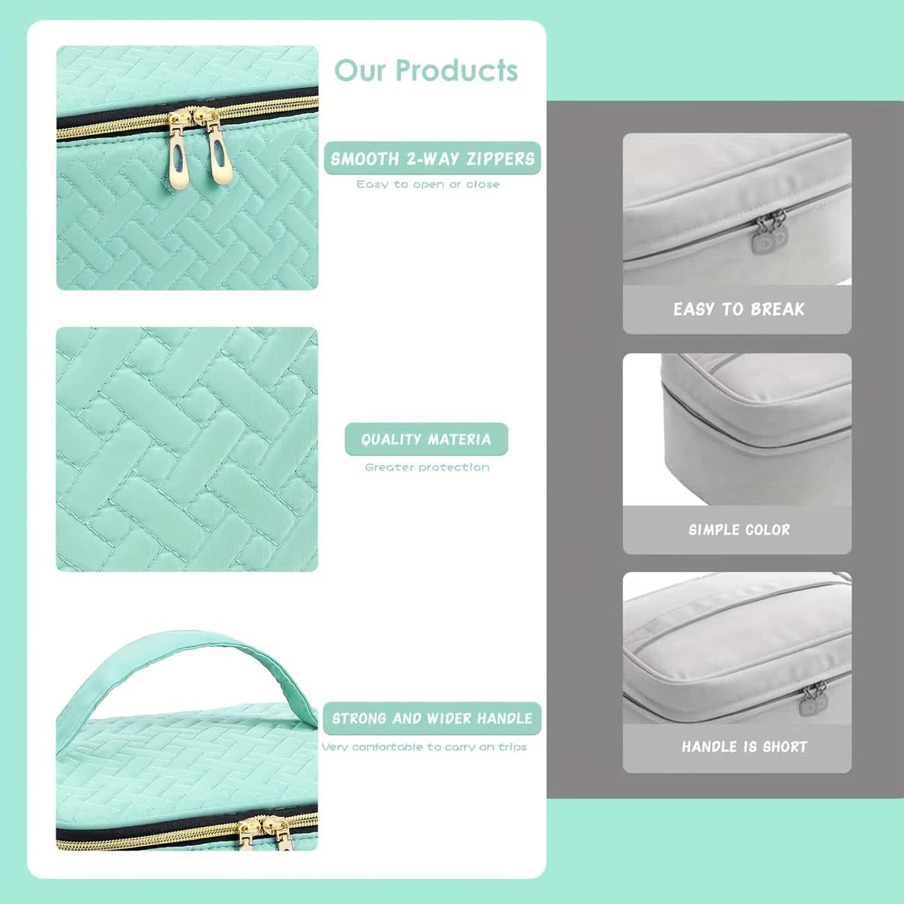 BLUE Double‑layer woven storage, scientifically organized with large capacity—Professional Nail Tool Carry‑on Bag, keeping tools perfectly ordered.
