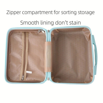 14 Inch Mini Makeup Case, Lightweight Cosmetic Travel Bag with Shoulder Strap & Zipper Closure(WHITE)