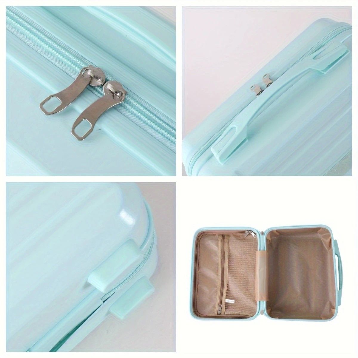 14 Inch Mini Makeup Case, Lightweight Cosmetic Travel Bag with Shoulder Strap & Zipper Closure(GREEN)