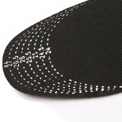 pairs of moisture-absorbing and odor-neutralizing shoe insoles with activated carbon for natural elimination of bad odors