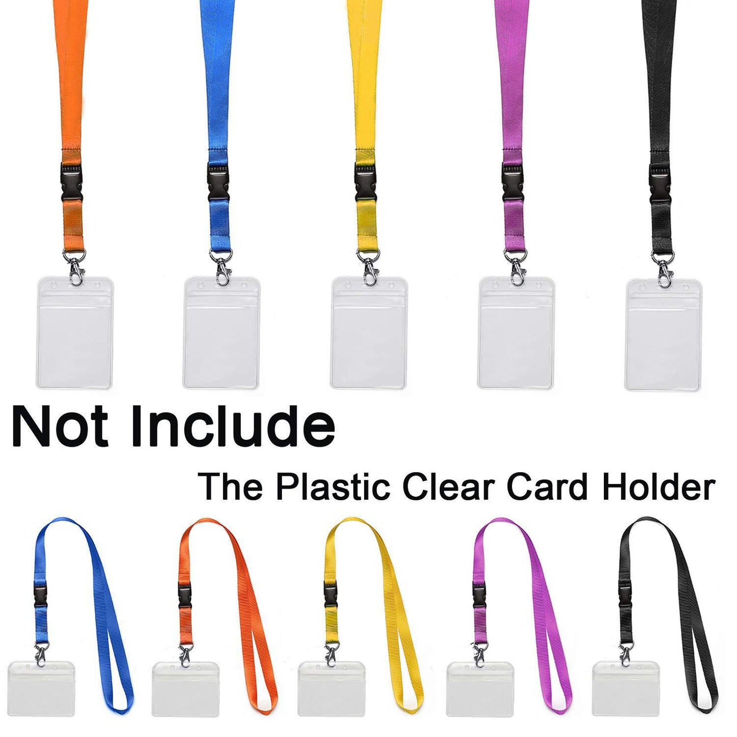5-pack Neck Warmers with Removable Buckle - Orange, Blue, Purple, Black, Yellow, SU-CYL-0598