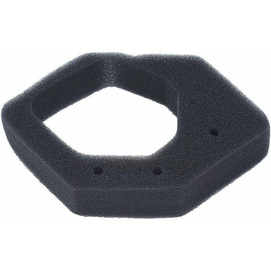 Foam air filter insert, black octagon with center hole and small vent holes