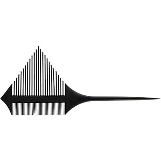 Double-sided loop hair comb, black, fine teeth on both sides
