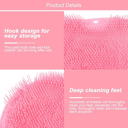 Silicone foot scrub for shower, silicone foot brush, silicone foot scrub for cleaning and massaging feet in the shower_qcx