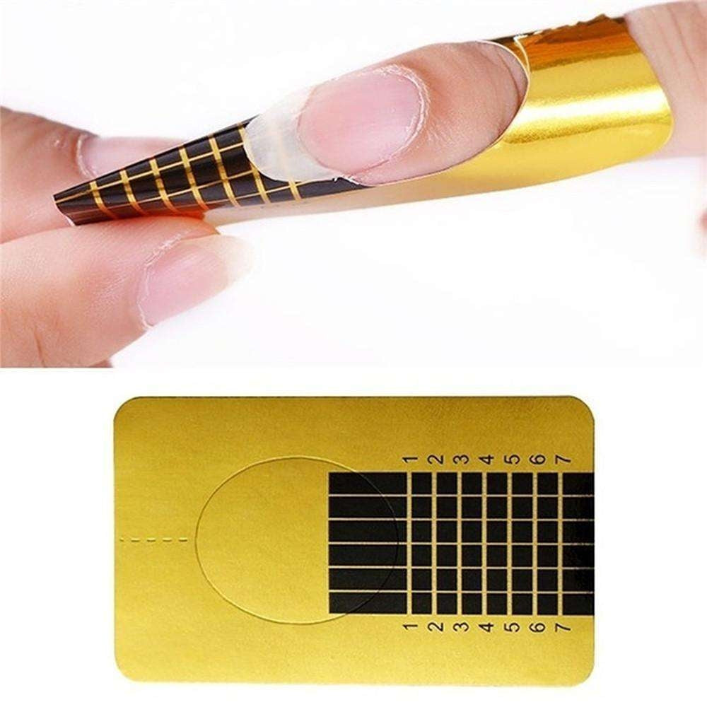 500 pcs Gold Nail Templates - Nail Forms, Nail Template, Nail Forms_yux