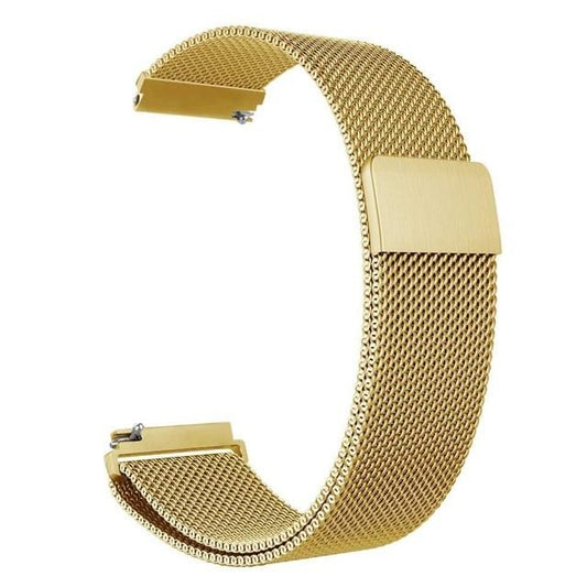 Gold Milanese magnetic bracelet with magnetic clasp, mesh band for Garmin watches