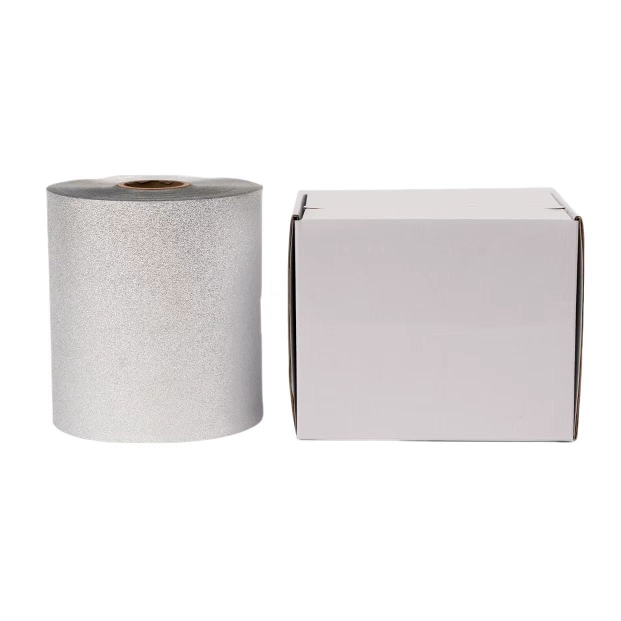 100m Hair Foil, Embossed Silver