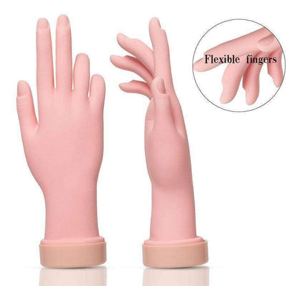 Silicone nail training hand fake hand for nail art, Beige
