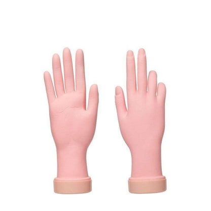Silicone nail training hand fake hand for nail art, Beige