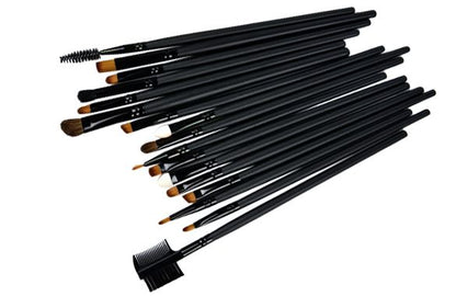 32pcs Professional Makeup Brushes, Genuine Goat Hair, Leather Case, Black