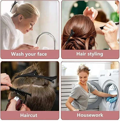 10x Professional Hair Clips for Salons & Home Use, Black