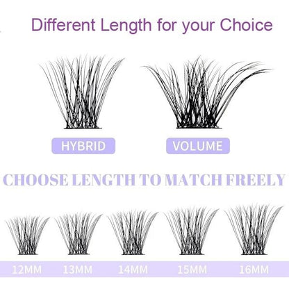 40p Individual False Eyelashes Natural Look Volume Lash, Black