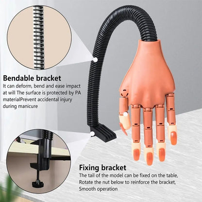 Nail training hand Black