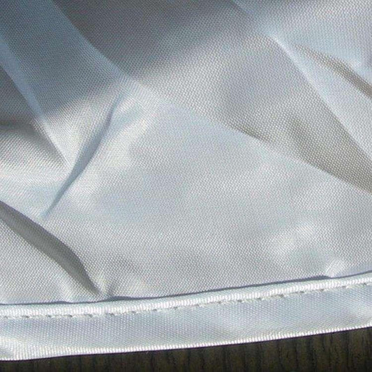 Silver cape umbrella canopy fabric with round rim edge