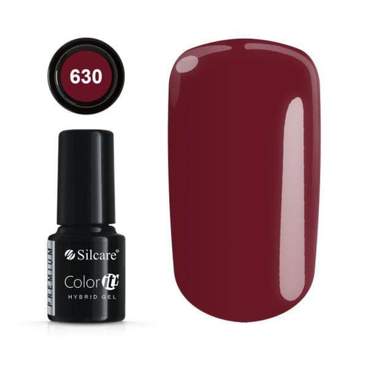 UV LED gel lacquer bottle and burgundy swatch, Color IT 630