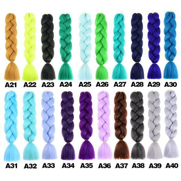 Pastel Blue Six Giant Braids, Gradient Reggae Braids