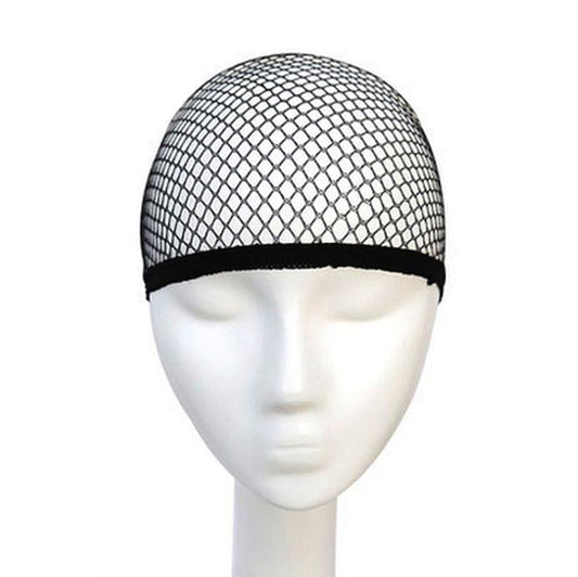 Black mesh wig cap hairnet with elastic edge