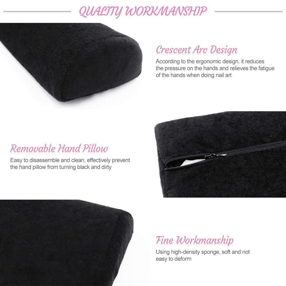 Nail Cushion Wrist Support for Manicure Gel Acrylic Nails, Cerise