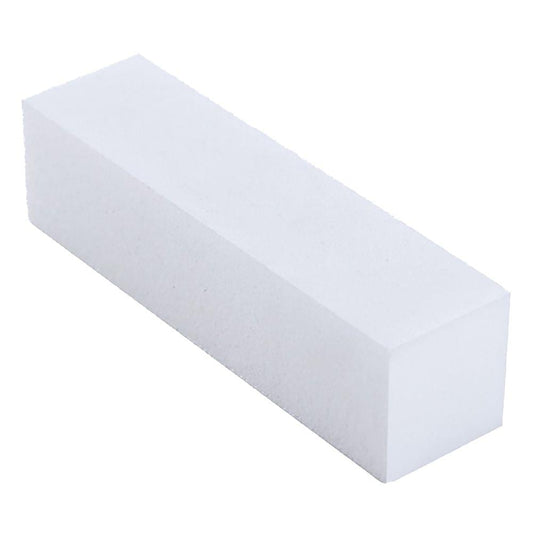 Nail buffer file, white rectangular block
