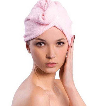 Microfiber hair towel turban dark blue