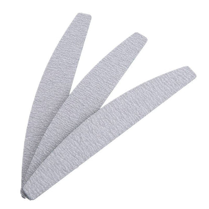 5-pack Half Moon Zebra Nail Files, 100/120 Grit, with Storage Case