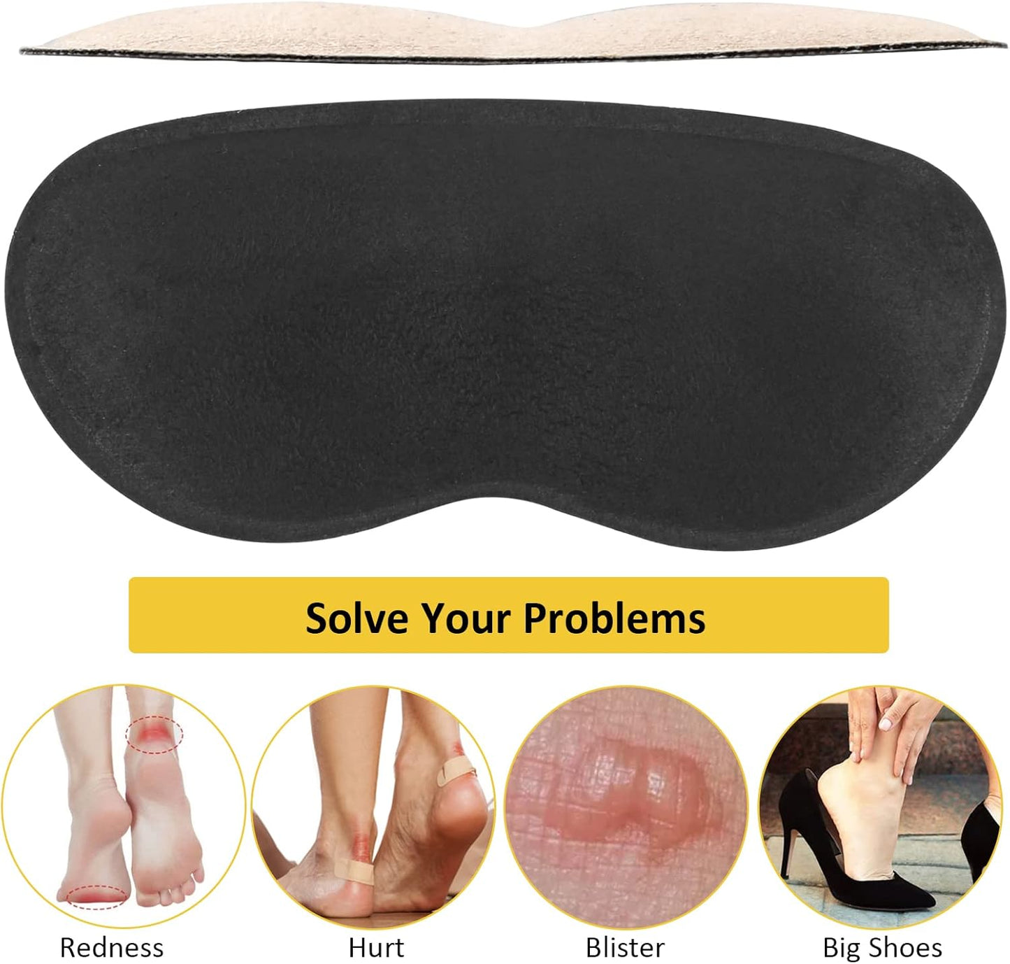 Heel Inserts for Women, 6 Pairs Heel Pads and 2 Pairs tarsal Pads Women, Ball of Foot Cushions for Women All Day Pain Relief, Heel Cushion Heel Grips Shoes Too Big Inserts