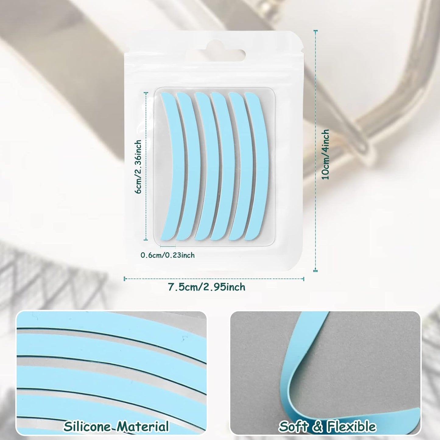 24Pcs Lash Lift Rods Ribbon Kit, Reusable Lash Lift Pads Lash Lift Tool, Soft Pads Silicone Perm Ribbon Eyelash Lifting Compensator, Eyelash Tapes Makeup Beauty Tools for Eyelashes Lifting (4 Colors)