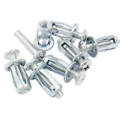 16 pcs Jack Nuts, Plain Carbon Steel Petal Expansion Insert Nuts for Thin Metal Hollow Wall Iron (M5 x 25)