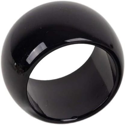 Efavormart 4 PCS Wholesale Black Acrylic Napkin Rings for Place Settings Wedding Receptions Dinner or Holiday Parties Tableware