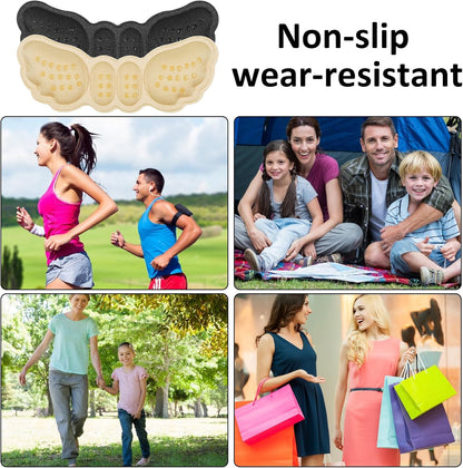 6 Pairs Heel Pads for Shoes, Soft Heel Grips Cushion Comfortable Heels Pads Cushion Protectors Inserts for Men Women Pain Relief, Improved Fit Loose Shoes, Comfort Protectors (Black, Beige)
