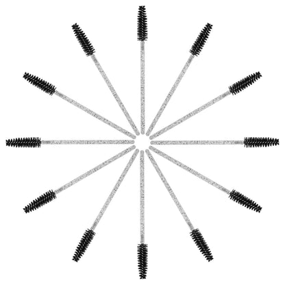 200PCS Spoolie Eyelash Brush - Disposable Mascara Brush Wand for Lashes, Eyebrow Eyelash Extension Supplies (Black)