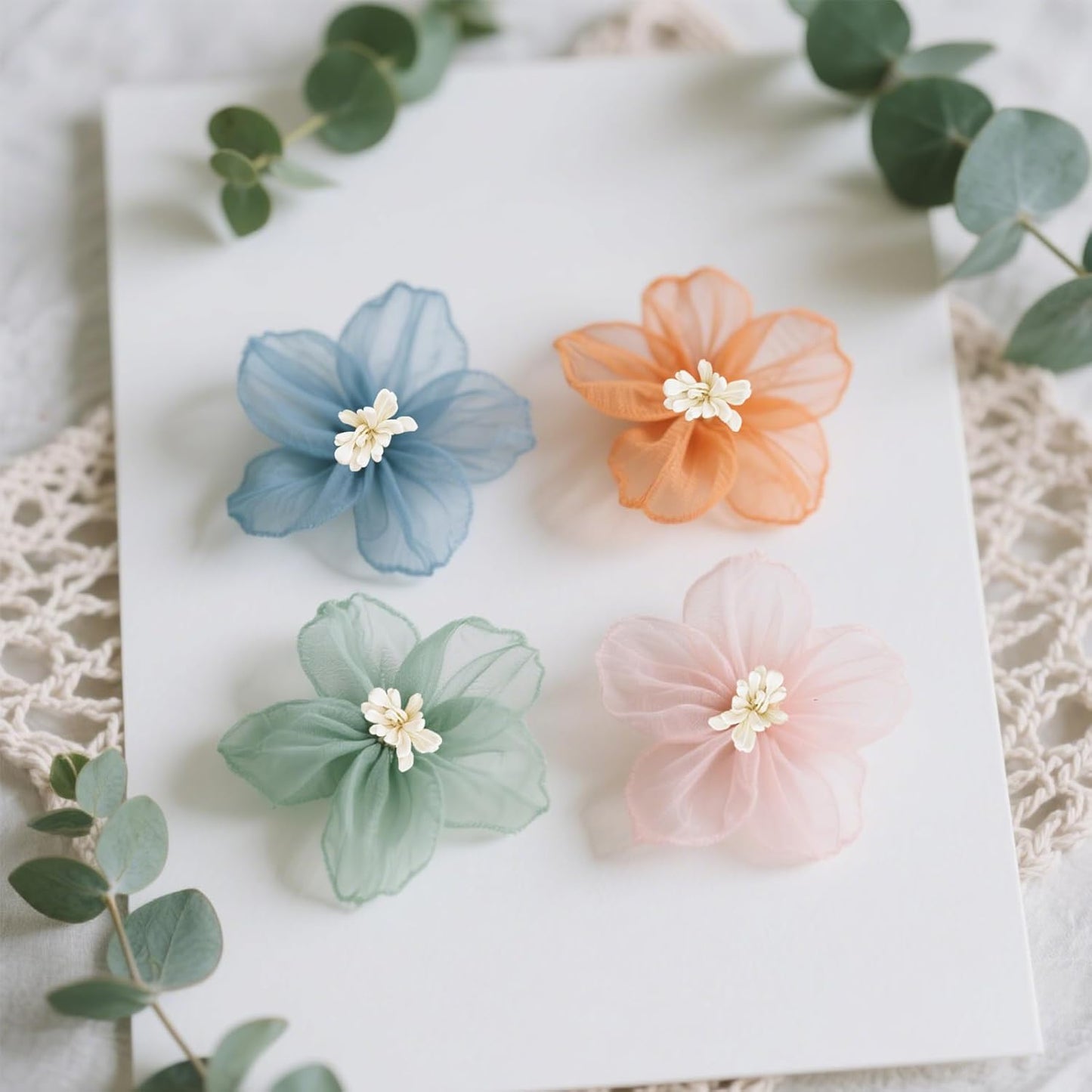 350Pcs 3mm White Matte Double Heads Flower Stamen Pistil for Flower Making Scrapbook Decoration Handmade Artificial Flower Pistil Matt-Like Floral Stamens for DIY Card Making Decor