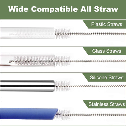 Straw Cleaner Brush for Stanley, 4Pcs Reusable Extra Lg Straw Cleaning Brush for 14oz 20oz 30oz 40oz Stanley Mug, Cleaning Brush for All Plastic, Glass, Stainless and Silice Straws