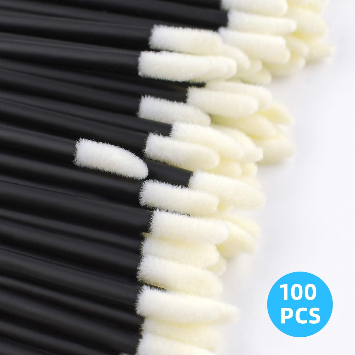 100 Pack Disposable Lip Brushes Lipstick Wands Gloss Applicator Brush Makeup Tool Make Up Applicators Perfect Beauty Cosmetic Kits Mascara Wand Set Lash Spoolies for Eyelash Extensions (Black)