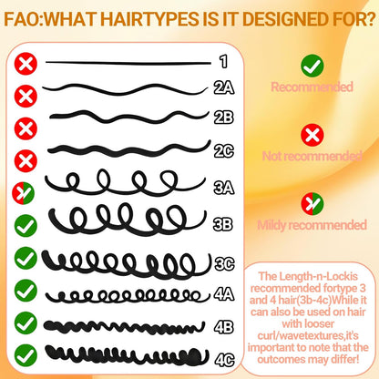 2-Pack Hair Stretcher Lengthening Net for Curly - Prevent Shrinkage Lock Hair Stretcher Looser - Wave Ringlets Hair Styling Tools Black 13in