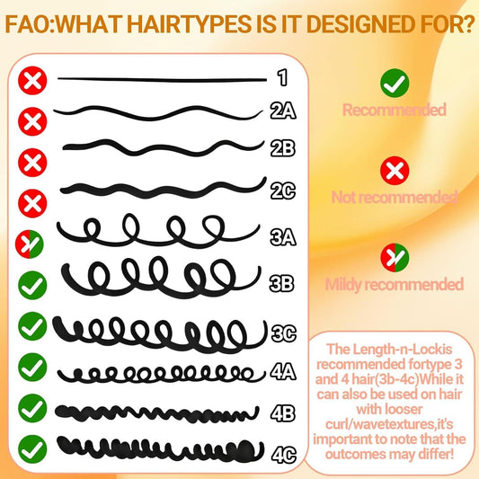 Hair stretcher net styling guide with illustrated curl patterns and check marks
