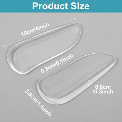 5 Pairs Medial & Lateral Heel Wedge Silicone Insoles, Corrective Adhesive Shoe Inserts for Foot Alignment Knock Knee Pain Bow Legs Osteoarthritis for Men Women