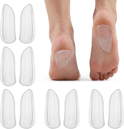 5 Pairs Medial & Lateral Heel Wedge Silicone Insoles, Corrective Adhesive Shoe Inserts for Foot Alignment Knock Knee Pain Bow Legs Osteoarthritis for Men Women