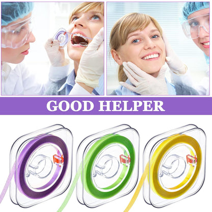 Amylove Dental Polishing Strips Tooth File 3 Rolls 4mm x 600mm Dental Polisher Teeth Sanding Grinding Deep Teeth Cleaning Tool Tooth Polish Abrasive Strip Oral Care(Coarse, Fine, Medium,Multi Color)