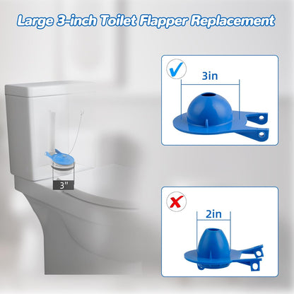 2 pcs Toilet Flapper Replacement, Compatible with Gerber 99-788 and Lowes AquaSouce Original 3" Flapper Replacement for 1.28 GPF Toilets (98923, 312795, 352027, 395280, 12293)-Water Saving