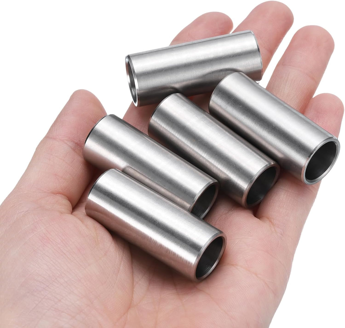 5pcs Stainless Steel Spacer 1/2" Bore x 5/8" OD x 1-1/2" Length Screw Standoff Bushing Plain Finish Round Metal Spacer for 1/2 Screws Bolts and Rods