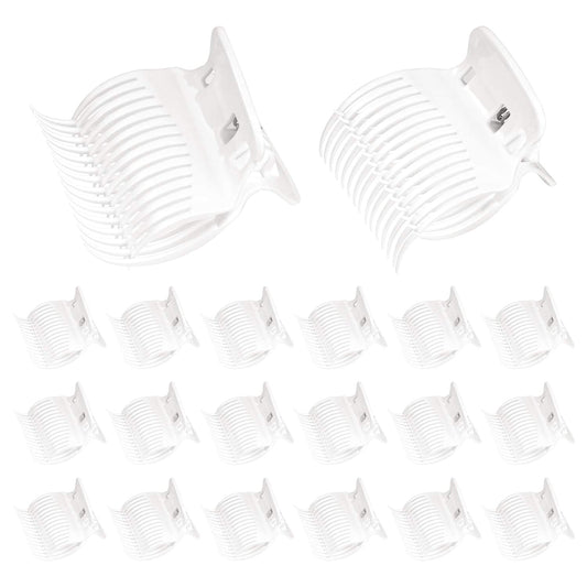 White hot roller clips set, claw section clips for hair, 20 pieces