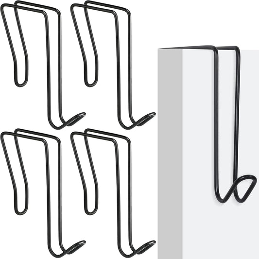 Metal display hooks with four U-shaped pieces and one tall frame