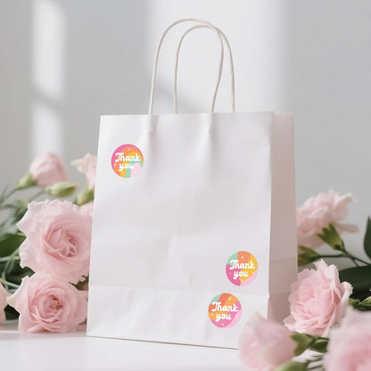 Thank You Stickers - Rainbow Star Thank You Stickers for Small Business 480Pcs 1.5In Thank You Sticker for Packaging Self Adhesive Thank You Party Favor Seal Label Sticker for Card(4 Design)