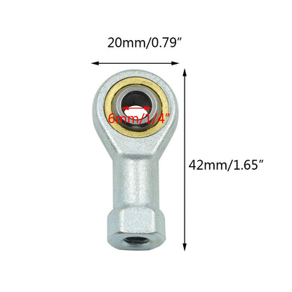 6mm Inside Dia Rod End Bearing Self Lubricating, M6 x 1.0 Female Thread Connector Joint, SI6T/K Rod End Ball Bearing, Pack of 4