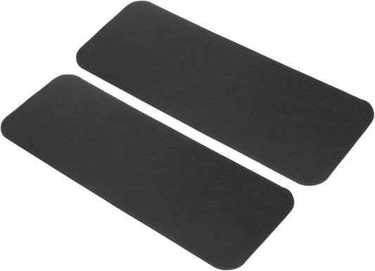 Rectangular felt bag bottom shaper pads, black, with rounded corners (2-piece set)